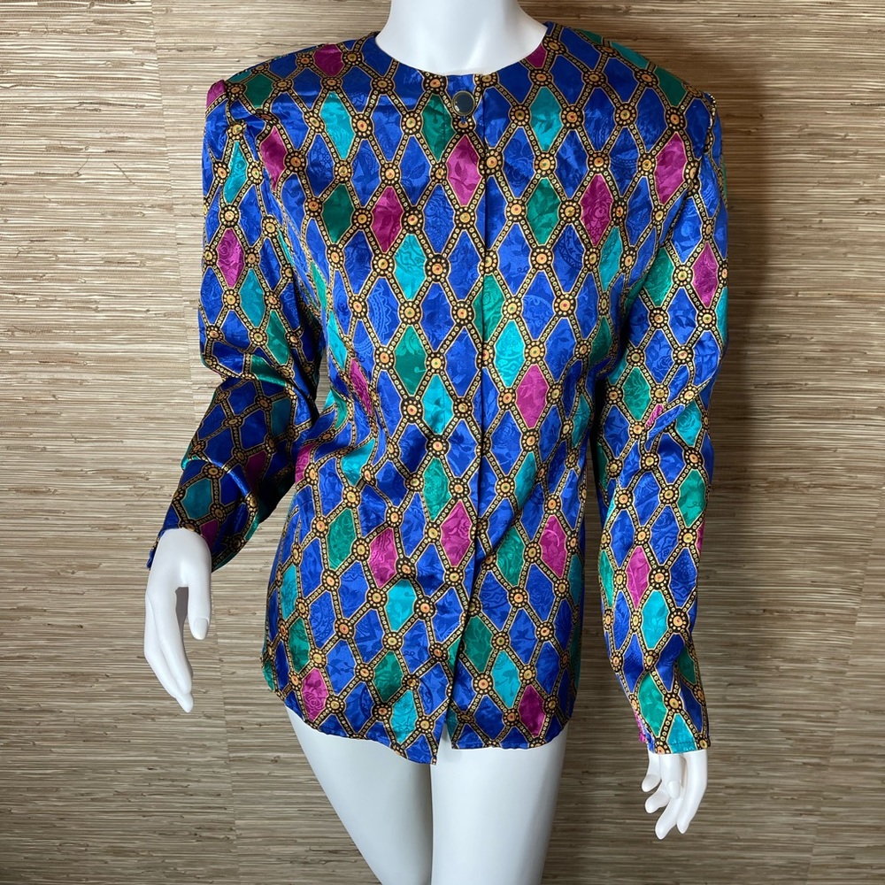 Vintage 80s Secretary Blouse 
Good condition